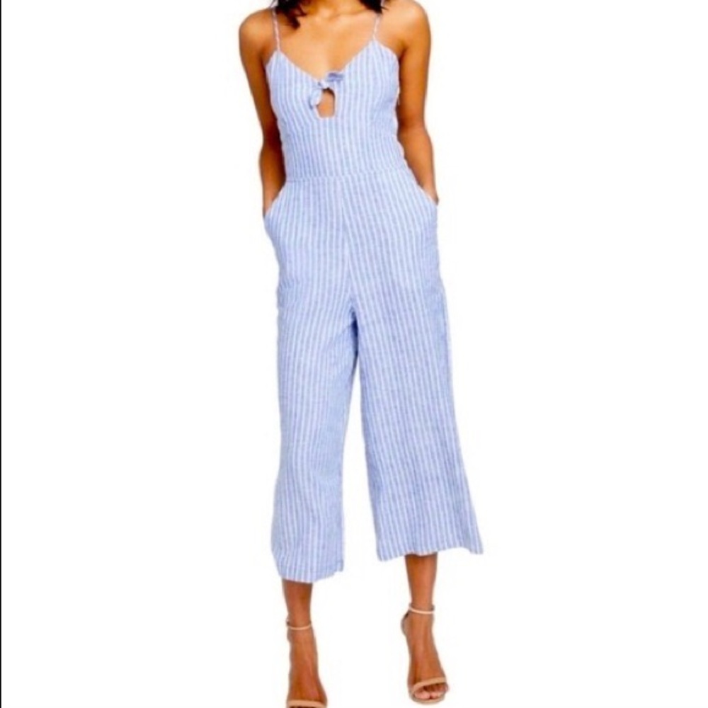 GB Gianni Bini Women Stripped Wide-Leg Jumpsuit Sz XS